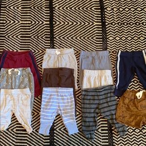 Newborn baby boy or gender neutral bottoms lot
